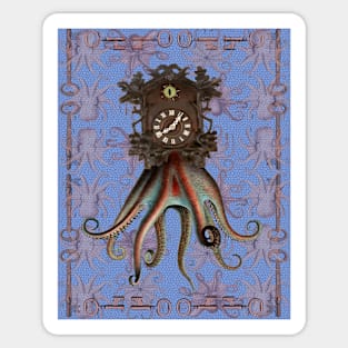 Steampunk Octopus Cuckoo Clock Sticker